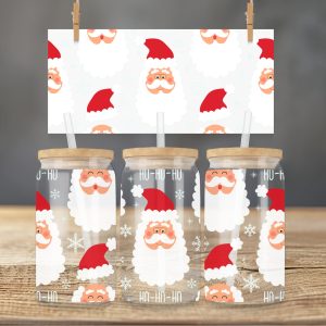 Christmas Glass Tumbler White Beard
