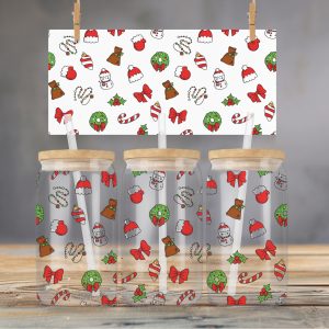 Christmas Glass Tumbler Decor