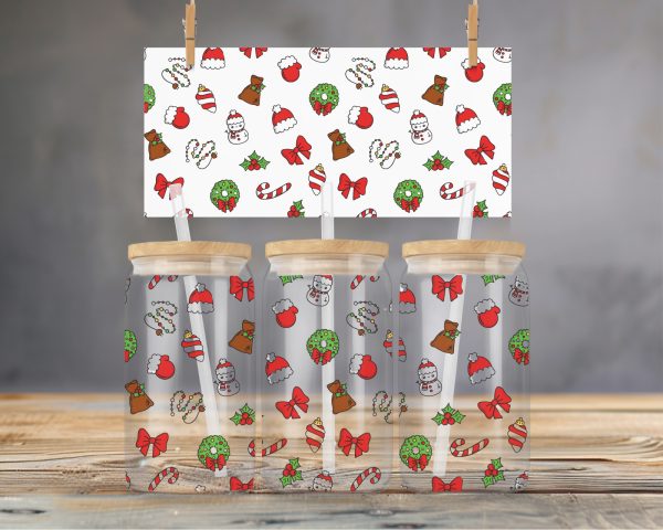 Christmas Glass Tumbler Decor