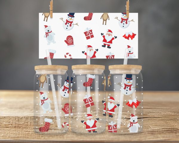 Christmas Glass Tumbler Bear