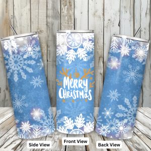 Christmas Tumbler Snow Flakes