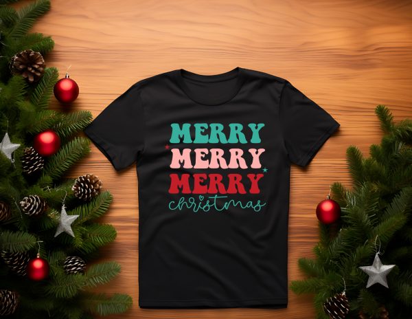 Christmas Tee Merry Merry Merry
